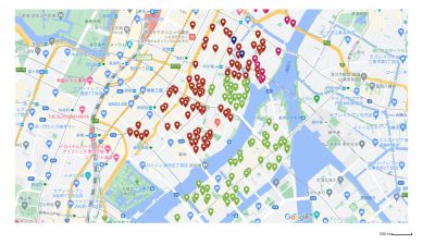 中央区マンション配布事例2＿月島・築地方面