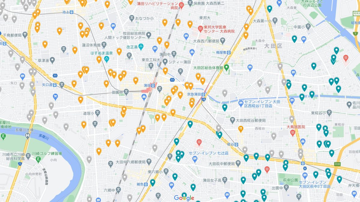 大田区マンション配布事例1＿蒲田駅近辺＿ワンルーム除外